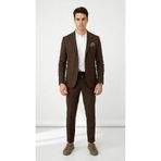 Plus Scorpion Pike Kumaş Jogger Pantolonlu Erkek Takım Elbise – Torba Cepli Tek Düğme Slim Fit Kombin