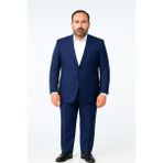 Plus Scorpion Rkek Takım Elbise 4 Drop – Poliviskon Kumaş, Kısa ve Şişman Erkekler Için Rahat Kalıp - Lacivert - 50