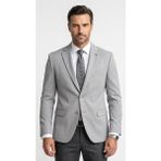 Plus Scorpion Slim Fit Pike Dokuma Erkek Blazer Ceket – Modern Şık Günlük Kombin - 48 - 6 Drop - Gri
