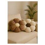 Plush Soft Peluş Papatya Dekoratif Yastık Kırlent Minder 2 Li Kaliteli Kumaş