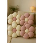Plush Soft Peluş Papatya Dekoratif Yastık Kırlent Minder - İthal Kumaş - Antialerjik. 4 Adet Gelmektedir