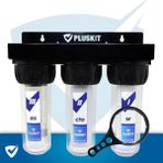 Pluskıt 10 Inc Silifoz Filtreli Kireç ve Klor Önleyici 3'lü Daire ve Bina Girişi Su Arıtma Cihazı