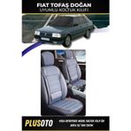 Plusoto Fiat / Tofaş Doğanuyumlu Vera Serisi Füme Oto Koltuk Kılıfı 5Li Takım Set M-135