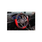 Plusoto Plus Karbon Serisi Siyah Kırmızı Geçmeli Direksiyon Kılıfı (Siyah Kırmızı)