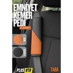 PlusOto Taba Emniyet Kemer Pedi 2 Adet Cırtlı Emniyet Kemer Kılıfı Omuz ve Boyun Koruyucu