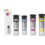 PlusPrint Epson Workforce Pro WF-C5790DWF-WF-C5790DWF-BAM Muadil Kartuş Seti 4 Renk