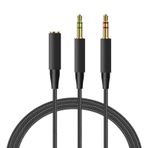 Plyisty Bilgisayar Için Kulaklık Ayırıcı, 3,5 Mm Kadın - 2 Çift 3,5 Mm Erkek Mikrofon Ses Y Ayırıcı Kablo, Cloud Stinger Cloud Mix Cloud Alpha Için Için