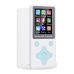 Plyisty T1 Müzik MP3 MP4 Çalar 8G Bluetooth Desteği 32G Hafıza Kartı ve Bluetooth 4.2 Eşkenar Dörtgen Düğmeleri, MP3 Müzik Formatı ve AMV Video Formatı (Beyaz)