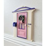 Plywoody Toys and More Çocuklar için Mini Sihirli Kapı Pembe Bej Mor