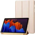 PLZ Shop Samsung Galaxy Tab S8 S7 için Deri Renkli Gold Tablet Kasası