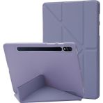 PLZ Shop Samsung Galaxy Tab S8 S7 için Deri Renkli Purple Tablet Kasası