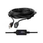 PM-11955 Usb 2.0 Siyah Chipset 10 Metre Usb Uzatma Kablosu