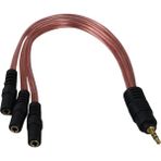 PM-12283 3.5mm Stereo 3x Dişi Kulaklik Çoklayici (3 Boğumlu - 20 Cm)