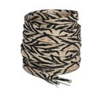 Pmnzdy Leopar Kaplan Kamuflaj Desenli Düz Bağcık 2 Çift - 120 cm-10 mm Genişlik Ayakkabı Bağcıkları Bağcıklı Bant Ayakkabı Bağcıkları Spor Ayakkabı Yürüyüş Botları Koşu Ayakkabıları Çoğu Ayakkabı, Bej