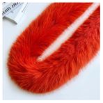 Pmnzdy Suni kürk bantlar, 10 cm genişliğinde, suni kürk, bordür, yumuşak süsleme, kumaş rulosu, suni kürk bant, süsleme için, dekoratif bant, kendin yap dikiş, şapka, kıyafet dekorasyonu, turuncu, 5 m