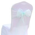 Pmnzdy Tiffany 25 adet organze sandalye kuşağı, kurdele bandı, şeffaf bant, 18 x 275 cm, sandalye sırtlığı, flama, kilitleme kenarı, kravatlar, sandalye kurdeleleri, düğün, yıl dönümü, parti, ziyafet