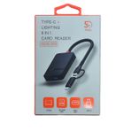 Pmr 8 İn 1 Type C - Lightning Usb Çoklayıcı- Compact Flash- Microsd-Sd Kart Okuyucu Type C Giriş
