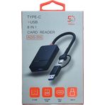 Pmr 8 in 1 Type C - Usb 3.0 Usb Çoklayıcı- Compact Flash- Microsd-Sd Kart Okuyucu Type C giriş