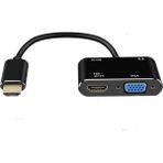 Pmr HDMI To HDMI -Vga Çevirici Adaptör Ses Çıkışlı - Siyah