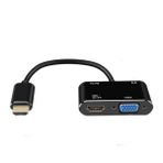 Pmr Hdmi To Hdmi -Vga Cevirici Adaptor Ses Cikisli