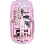 Pmr Şeffaf Tasarım Bluetooth + 2.4g Kablosuz Şarjlı Mouse - Pembe