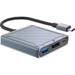 PMR Type C to 8K 60Hz 4K-120 Hz Display Port- Usb 3.0 - Usb C Dişi 100W Çevirici