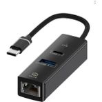Pmr Usb-C Ethernet Çevirici | Usb 3.0 + Type-C Dişi | 100 Mbps Lan - Siyah