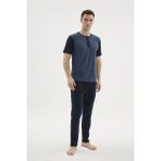 Pms Kocabey 2205 Erkek Battal Midi Yaka Pijama Takım