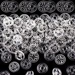 Pndeyo 36 Set Dikişli Snap Düğmeleri, 7mm Plastik Çıtçıtlı Bağlantı Elemanları, Gömlek Etek Kot Ceket Ceket Rüzgarlık Şapkalar Ayakkabı Çantası için Görünmez Şeffaf Basın Düğmeleri