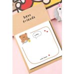 pnkycrco Ders Çalışan Ayıcık | Not Kağıdı Bloknot Not Defteri Notepad Memopad