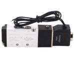 Pnömatik Solenoid Valf, Telli Pnömatik Solenoid Valf Alüminyum Alaşımlı 2 Pozisyon 5 Yollu IP65 Pnömatik Hava Solenoid Valfı, Solenoid Valfler (kc6a9xyz0g-12)