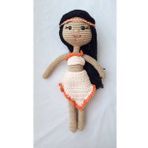 Pocahontas Bebek Amigurumi Organik Oyuncak