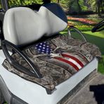 Poceacles Camo ABD Bayrağı Geyik Baskı Golf Arabası Koltuk Kılıfları, Kadınlar için Golf Arabası Aksesuarları Yaz Golf Arabası Koltuk Havlusu, Seyahat Sporları Golf Arabası Koltuk Kılıfları