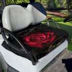 Poceacles Evrensel Golf Arabası Koltuk Kılıfı Kırmızı Gül Çiçekler Baskı Golf Arabası Koltuk Minderi Havlu Anti-Sıcak Golf Arabası Koltuk Kılıfı Battaniye Çoğu Golf Arabası Kulüp Arabasına Uygun