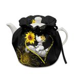 Poceacles Fil Ayçiçeği Baskı Çay Rahat Çaydanlık Çaydanlık Toz Kapağı Cezve Kahvaltı Isıtıcı Dayanıklı Yıkanabilir Çaydanlık Toz Kapağı Mutfak Masa Üstü Süslemeleri