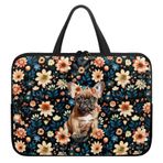 Poceacles Fransız Bulldog Baskı Dizüstü Bilgisayar Çantası 10 12 13 15 17 İnç Dizüstü Taşıma Çantası Laptop Kılıfı - 360 Koruyucu Defter/Netbook Kol Çantası Kılıfı - Saplı Seyahat Evrak Çantası