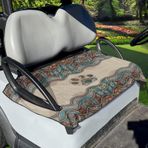 Poceacles Golf Arabası Koltuk Kılıfı Evrensel Boho Köpek Pençe Baskı Kulübü Araba Koltuğu Kılıfı Delikli Minder Kurulumu Kolay Golf Arabası Koltuk Kılıfı Havlu Battaniyesi