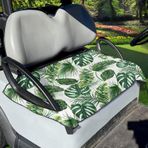 Poceacles Golf arabası koltuk kılıfı yeşil palmiye yaprağı baskı gezi araba yastık kılıfı Golf arabası aksesuarları dekor evrensel Fit çoğu Golf arabası kulübü araba