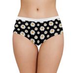 Poceacles İç çamaşırı Hipster külot bayanlar kadınlar için hiçbir gösteri nefes esnek bikini dikişsiz külot artı boyutu, siyah papatya, XL