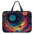 Poceacles Kozmik Uzay Baskılı Laptop Çantası Su Geçirmez Dizüstü Bilgisayar Kılıfı Taşınabilir Dizüstü Bilgisayar Çantası Taşıma Kolu Koruyucu Çanta 10-17 İnç Netbook/Dizüstü Bilgisayar Kılıfı