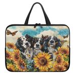Poceacles Laptop Çantası Kol, Koruyucu Bilgisayar Çantası Çantası, King Charles Spaniel Baskı Tablet Saplı Taşıma Kılıfı, İş için Bez Çantalar, Erkekler Kadınlar için Hediyeler