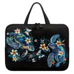 Poceacles Laptop Çantası Taşınabilir Seyahat Çalışması Laptop Çantası Kadınlar için Su Geçirmez Taşıma Bilgisayar Çantası Kulplu, Neopren Netbook/Ultrabook Koruyucu Evrak Çantası Kılıfı Tote, Boho