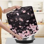 Poceacles Pembe Kiraz Çiçekleri Baskılı Mutfak Aletleri Basınçlı Toz Kapağı Cep ve Saplı Pişirme Gereçleri Yavaş Tencere Kapağı Koruyucu Pirinç Ocak Bezi Kapak 8 Quart, L