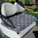Poceacles Renkli Köpek Pençeleri Baskı Golf Arabası Koltuk Kılıfı Battaniye Yumuşak Taşınabilir Spor Golf Arabası Koltuk Kılıfı Havlu Battaniyesi İki Delikli, Gri