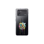 Poco M4 Pro ile uyumlu Splash arı tasarımlı şeffaf silikon kılıf