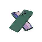 Poco X5 Pro 5G Uyumlu Fuchsia Nano İçi Kadife Silikon Telefon Kılıfı Koyu Yeşil