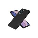 Poco X5 Pro 5G Uyumlu Fuchsia Nano İçi Kadife Silikon Telefon Kılıfı Siyah