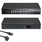 Poe Switch 16 Port+2 Uplınk+1sfp 10/100 Mbps Hc-G16f02g1sfpn