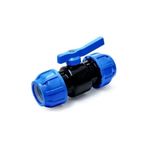 Poelsan Mavi Küresel Bahçe Sulama 32x32 mm Kaplin Geçme Vana