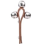 POENVFPO Handbell, Deri Shaker Bell 3 Bell Jingle Handbell Bebek Dikkat Eğitimi Eşlik Eğitici Vurmalı Çalgılar
